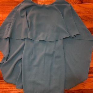 Pale blue/turquoise mini flow dress